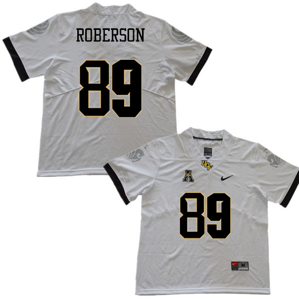 Men #89 Anthony Roberson UCF Knights College Football Jerseys Sale-White - Click Image to Close